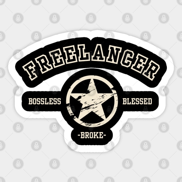 Funny Freelancer Sticker by Stylecombinator